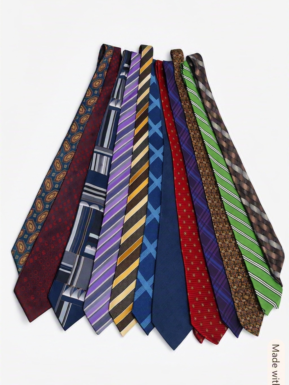 Men's Assorted Patterned Neckties - Multi-Color Set